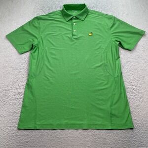 Masters Tech Golf Polo T Shirt Men's Size Large Green Logo Performance Logo